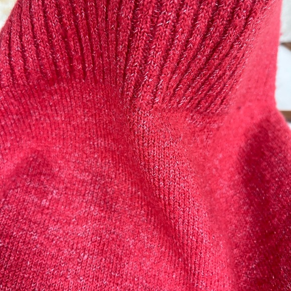 LC Lauren Conrad Sequin Penguin Shimmer Red Winter Tunic Sweater - XS - Picture 10 of 10